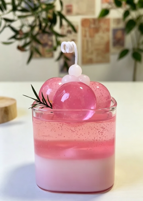 Peach Boba Milk Jelly Candle