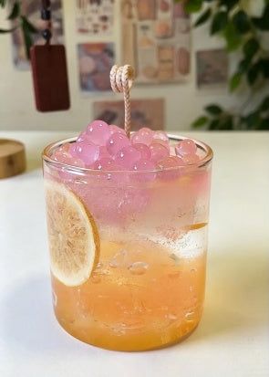 Peach Oolong Boba Candle