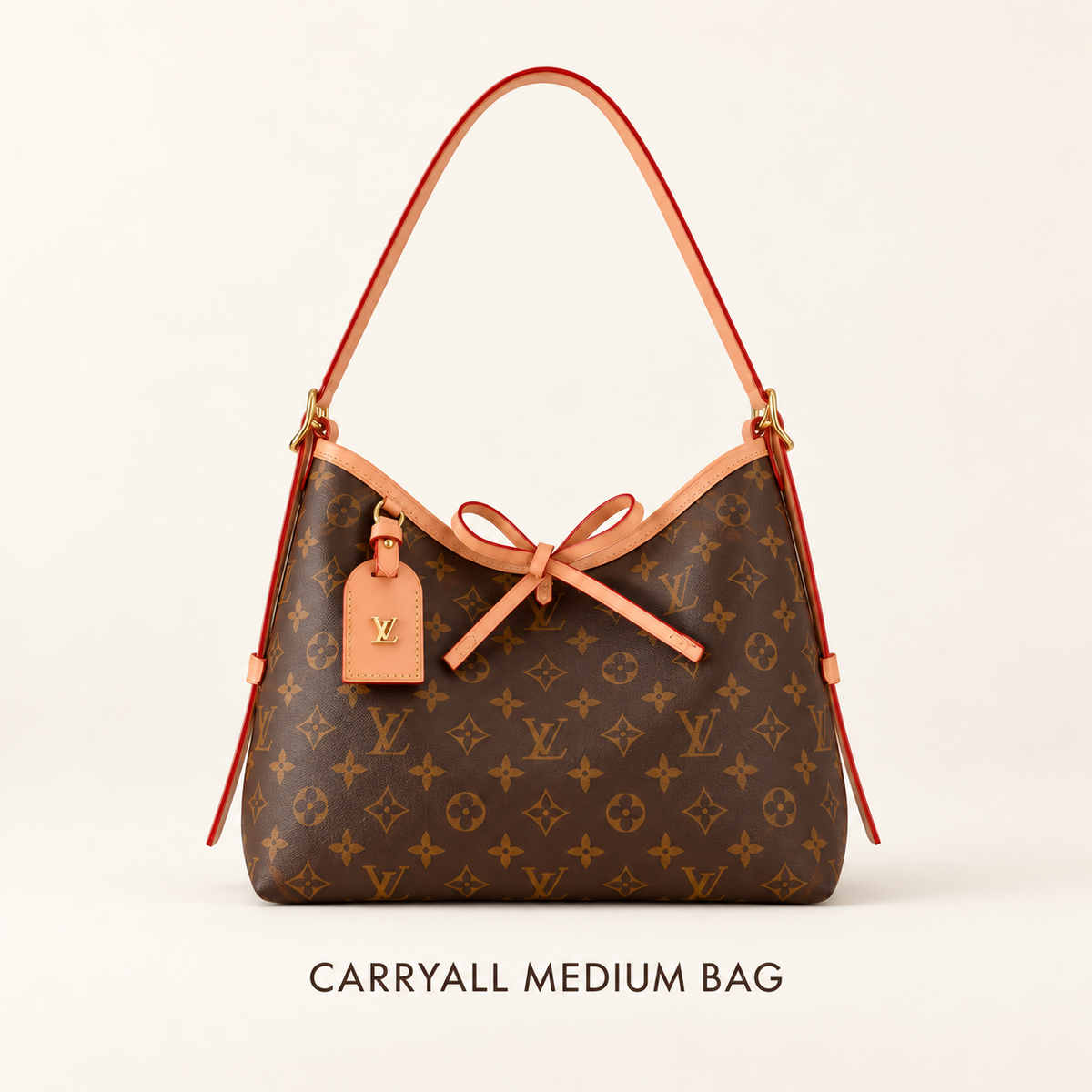 Nano Drawstring Crossbody Bucket Bag – Brown Patterned Finish