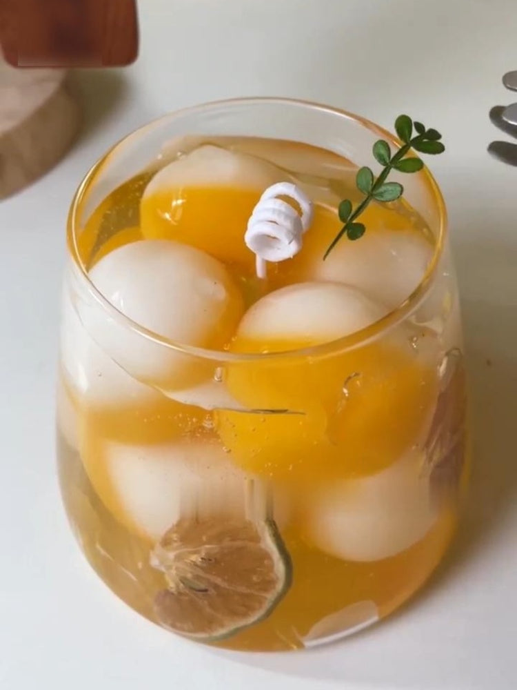 Orange Yogurt Ice Ball Drink Candle